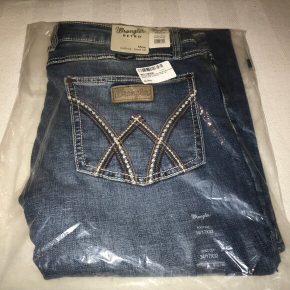 Women's Wrangler Retro Mae Mid Rise Bootcut Jeans-Size 34/17 x 32 - Picture 5 of 10